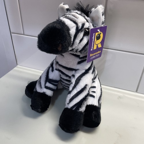 Ravensden Sitting Zebra Soft Toy 18CM - NEW FR002Z Cuddly Teddy Plush Furry ASD - Picture 3 of 6