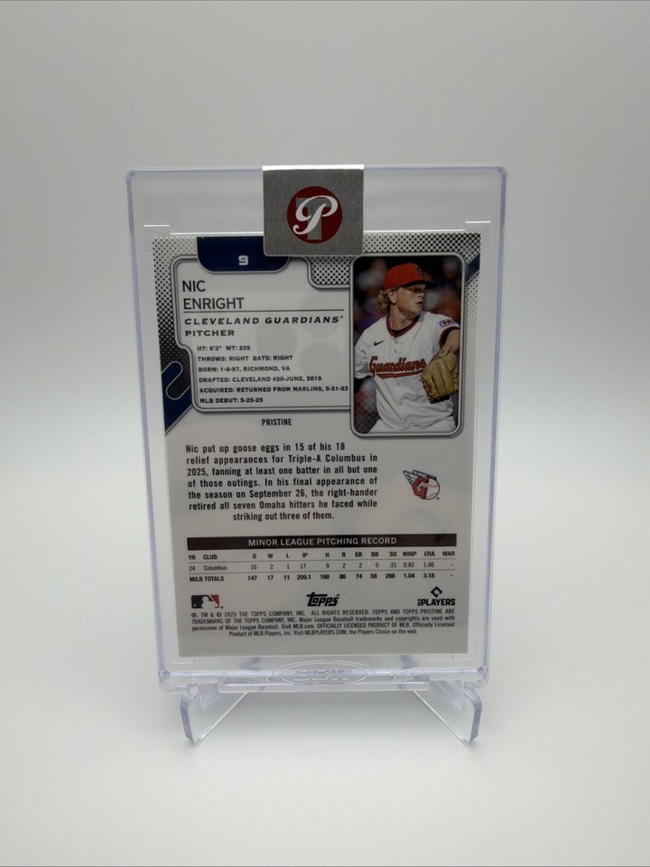 Nic Enright RC 2025 Topps Pristine Purple Refractor /99 - Encased ...