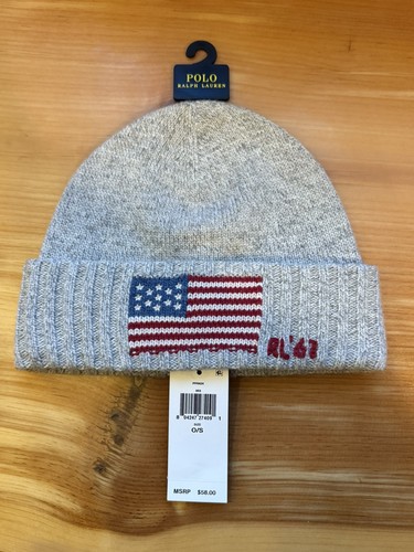 RARE Polo Ralph Lauren American Flag Wool '67 Beanie Classy - Picture 3 of 4