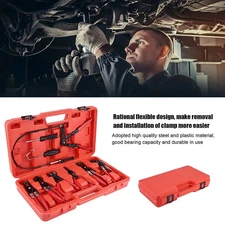 10Pc Hose Clamp Clip Remover Pliers Wire Long Reach Kit Fuel Oil Water Hose Tool