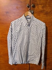 Men's Relco Brand Mod style White and Black Polka Dot Shirt Size M