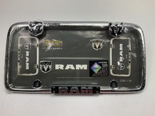 Cruiser 11135 Chrome/Black License Plate Frame For Dodge Ram Pickup, With Logo