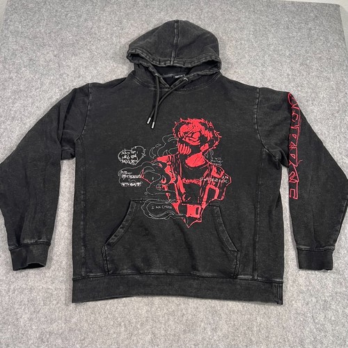 Corpse Husband Black Miss You Distressed Graphic Pullover Hoodie Men's Size 2XL