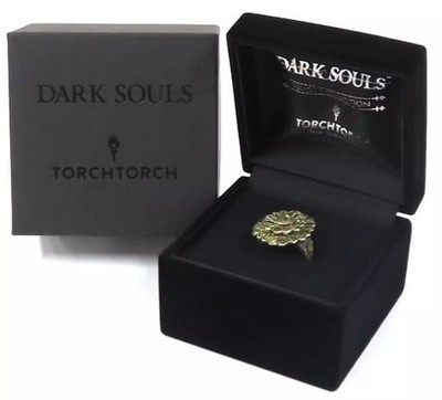Ampus DARK SOULS Green Flower Silver Ring Size 7 Used Torch Accessory