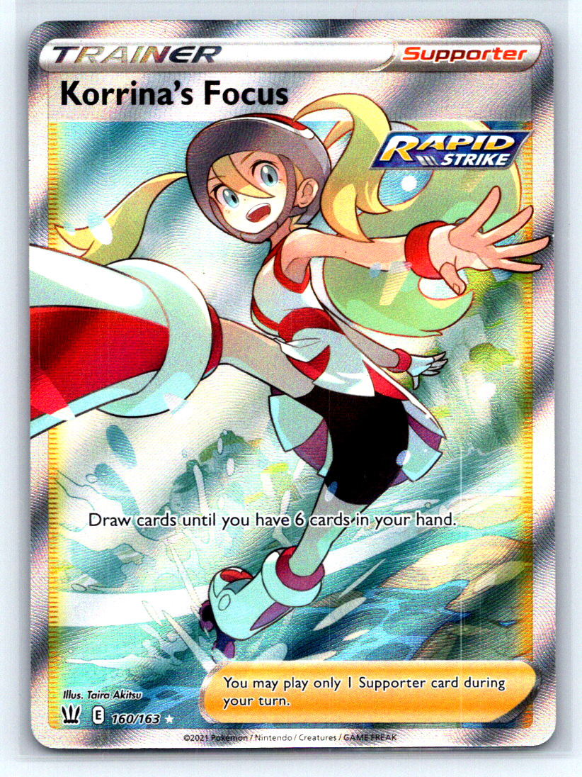 Korrina's Focus (Full Art) Holo Ultra Rare SWSH05: Battle Styles 160/163 LP