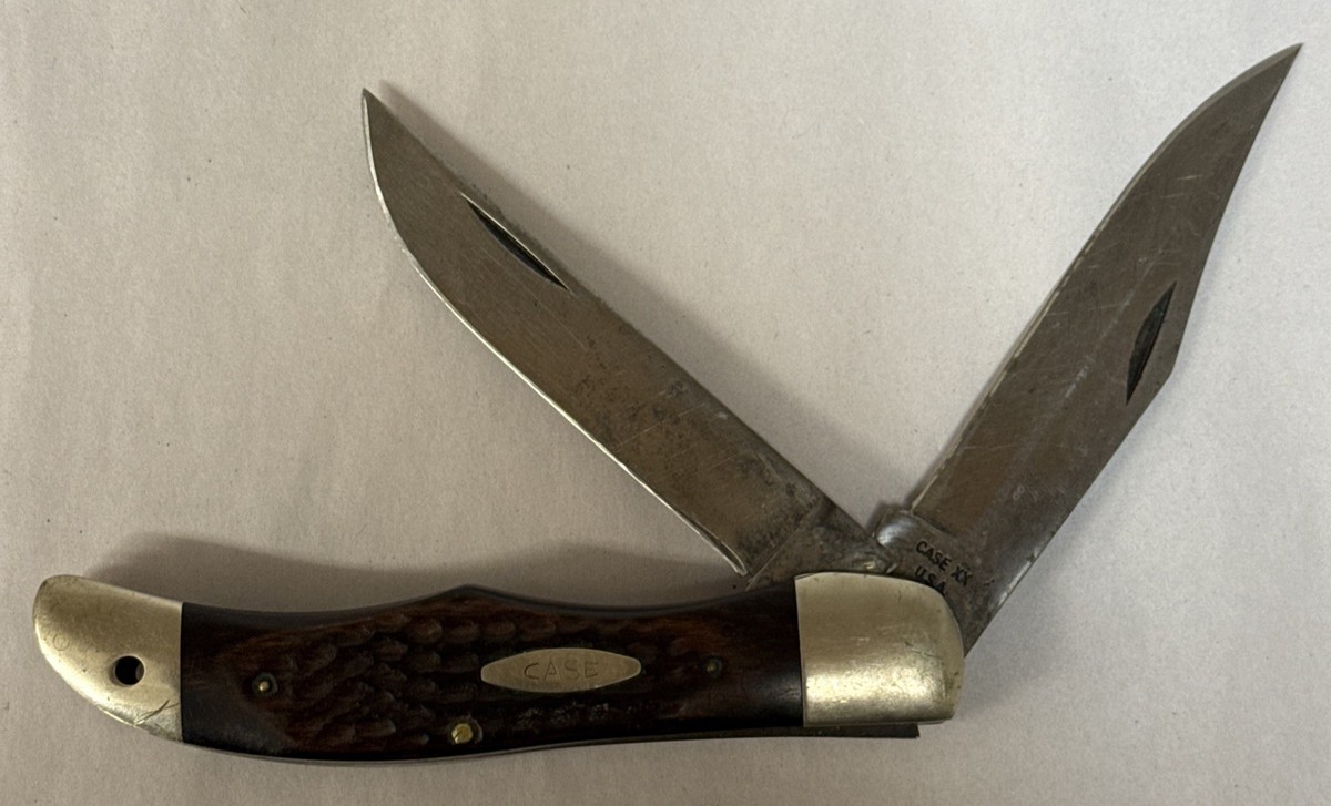 CASE XX U.S.A. 4 Dots 6265 SAB Vintage 2 Blade FOLDING POCKET