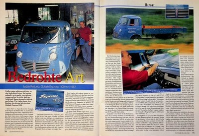 Oldtimer Praxis 1753) Goliath Express 1100 mit 40PS Restaurierung - ein interess
