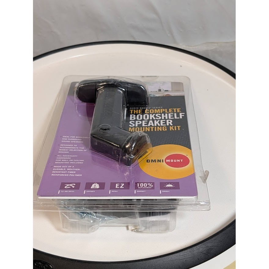 OmniMount Speaker Mounting Kit Universal 8lbs Black New Book