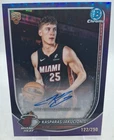 KASPARAS JAKUCIONIS 2025 BOWMAN CHROME BASKETBALL PURPLE PRISMATIC #122/250 AUTO