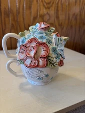 Fritz And Floyd Paisley Pink Tea For One New In Box Flowers Hand Crafted/Painted