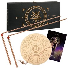 99.9 Copper Dowsing Rods  Pendulum Set   Spiritual Exploration Gift Kit