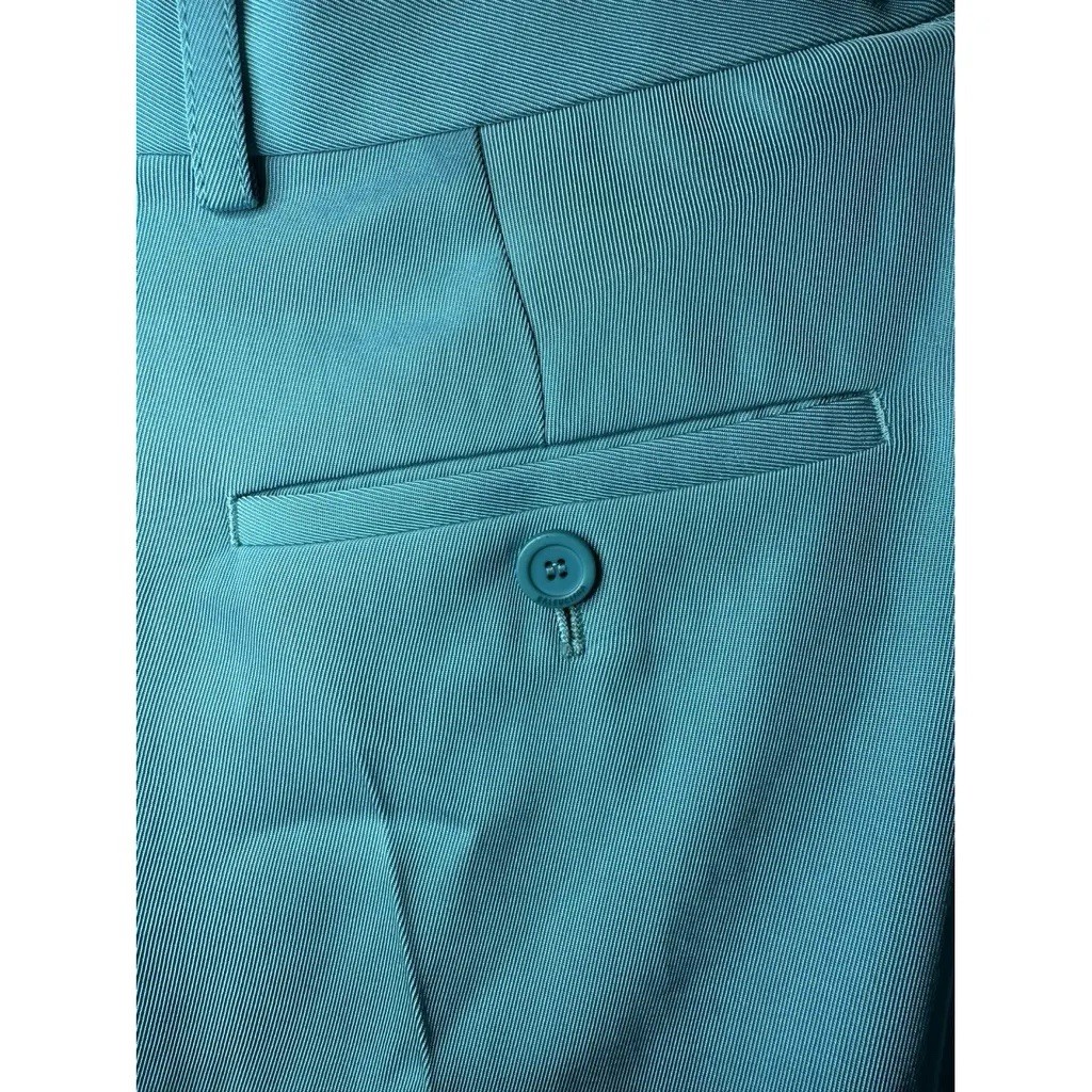 Balenciaga Teal Cotton Pant Trousers Size XS New With Tags thumbnail 6