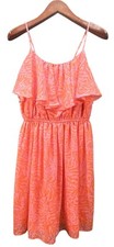 LILLY PULITZER for Target GIRAFFE ME CRAZY Flounce Dress ORANGE + PINK M