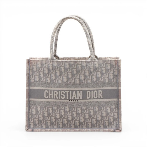Christian Dior Oblique Book Tote Medium canvas Tote bag Gray