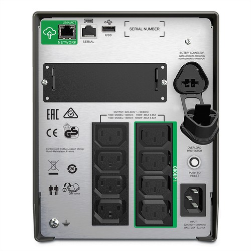APC Smart-UPS 1500VA LC 230V USV-System - Schwarz (SMT1500IC) - Bild 2 von 2