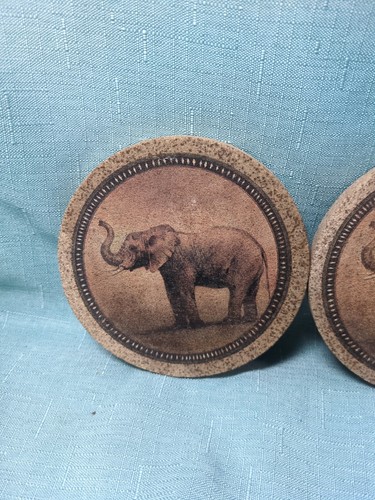 Thirstystone Natural Sandstone Coasters Elephant Cork Bottom USA Oak Wood Holder - Picture 11 of 15