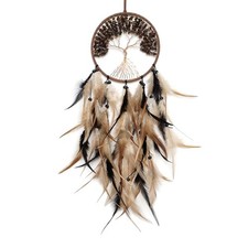 Black and Brown Dream Catcher Wall Decor Crystal Tree of Life Dream Catchers ...
