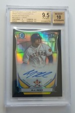 2014 BOWMAN CHROME DRAFT PICK AUTOGRAPH A.J. REED  BLACK REFRACTOR AUTO BGS 9.5