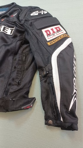 Joe Rocket Men's Armored Black Motorcycle Jacket Racing Patches Size Large - Picture 4 of 24