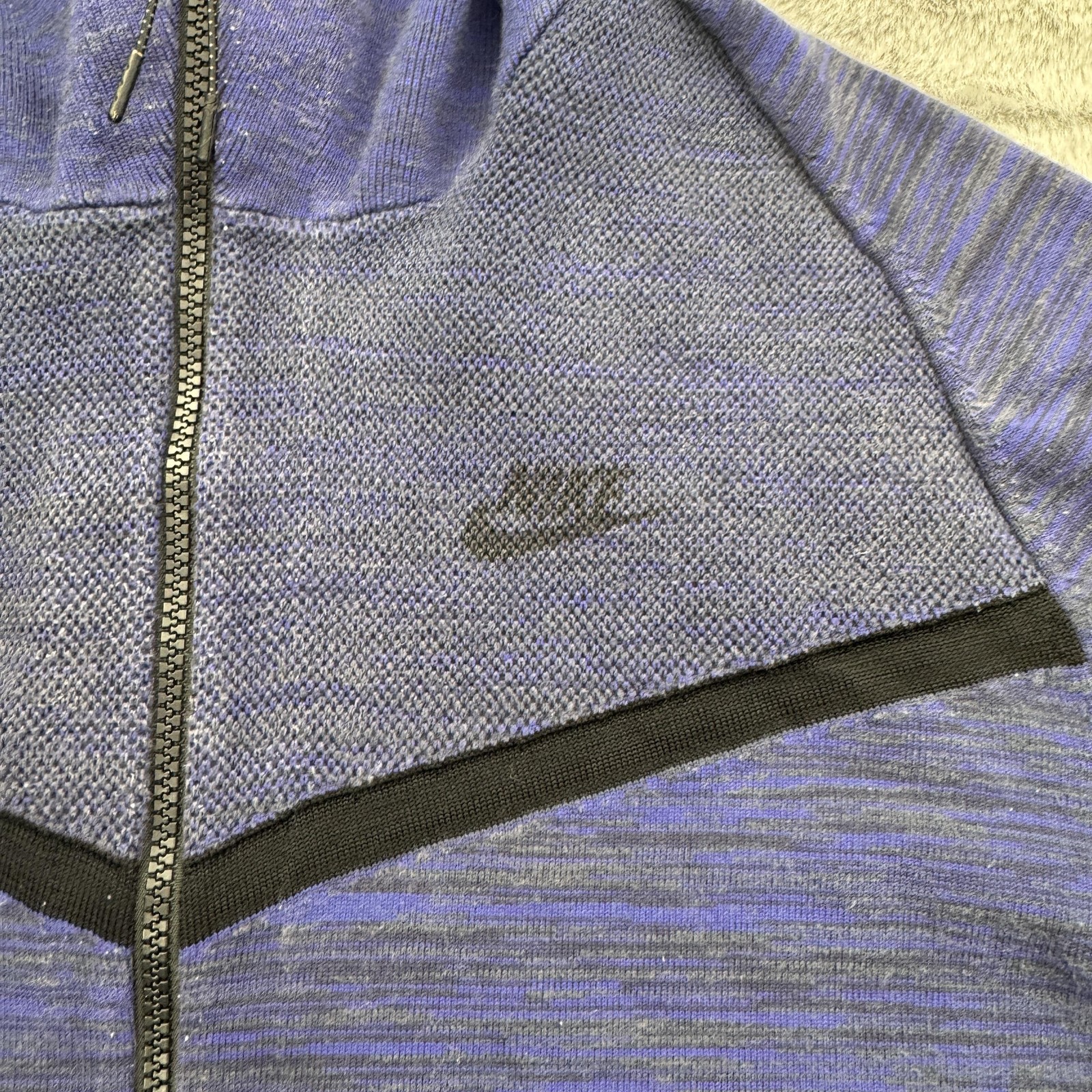 Nike Tech Knit Windrunner Jacket Mens Medium Blue… - image 5