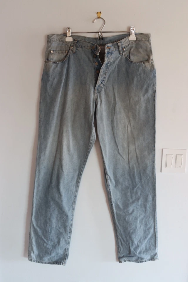 Pantalones de mezclilla sueltos de colección años 90 RRL doble RL lavado a la piedra 34 EE. UU. Ralph Lauren Foto 2 de 4