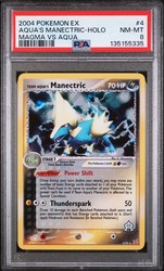 Team Aqua's Manectric 4/95 Holo Rare EX Team Magma vs Team Aqua