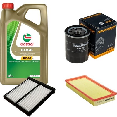 DENCKERMANN Inspektionspaket 5L CASTROL EDGE 5W-30 C3 für Mitsubishi Space Star