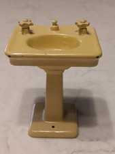 Vintage ARCADE Cast Iron Toy Doll House Bathroom Sink