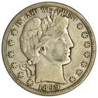 1899-S BARBER HALF DOLLAR ~ NICE PROBLEM FREE FINE/VF!