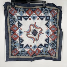 Vintage 90s Wamcraft Southwestern Aztec Bandana Handkerchief Scarf USA Native