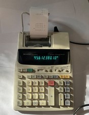 Sharp EL-1801V Printing Calculator 12 Digit 2 Color Printer works comes w/paper