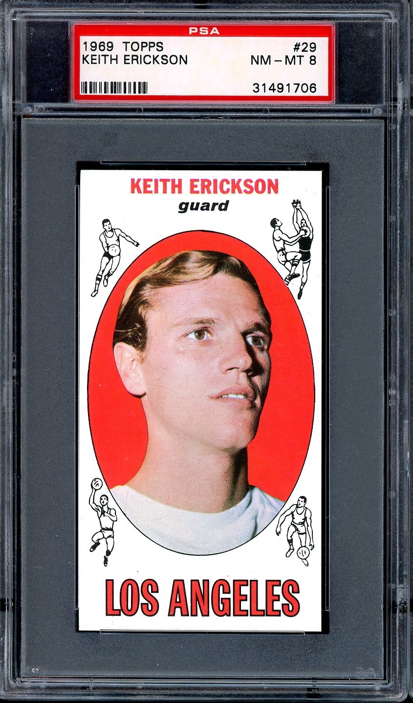 1969-70 Topps #29 Keith Erickson PSA 8