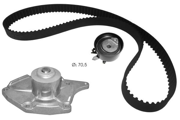 Fits DOLZ KD133 A CPL. + WATER PUMP NISSAN ALMERA, MICRA III