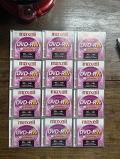 12 Maxell DVD-RW Camcorder Discs Lot NEW 30 min 1.4 GB Blank Recordable