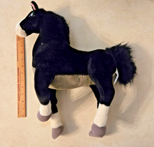 MULAN Walt Disney KHAN PLUSH Black Horse Stuffed - 16in