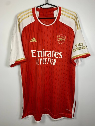Arsenal Home Jersey 2023/24 Adidas 2XL – Emirates Fly Better, Visit Rwanda – Red