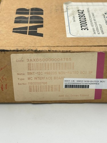 PLACA DE INTERFAZ ABB 3AXD50000004755 MC BINT-12C N8205 SIN CLASIFICACIÓN BCU SP - Imagen 10 de 10