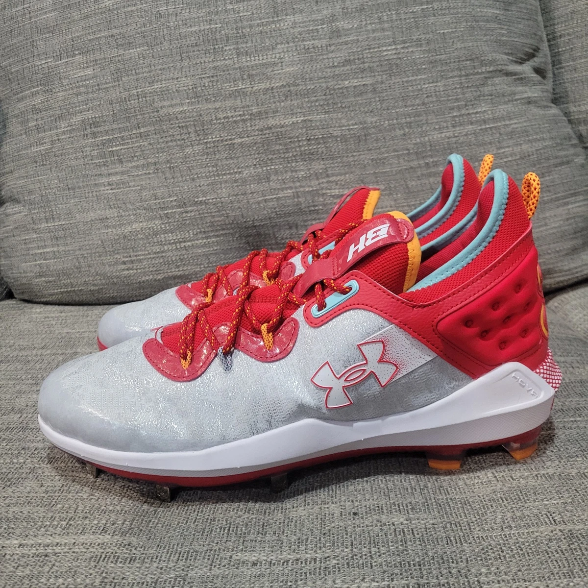 Under Armour Harper 8 ST Low White Red for sale | eBay