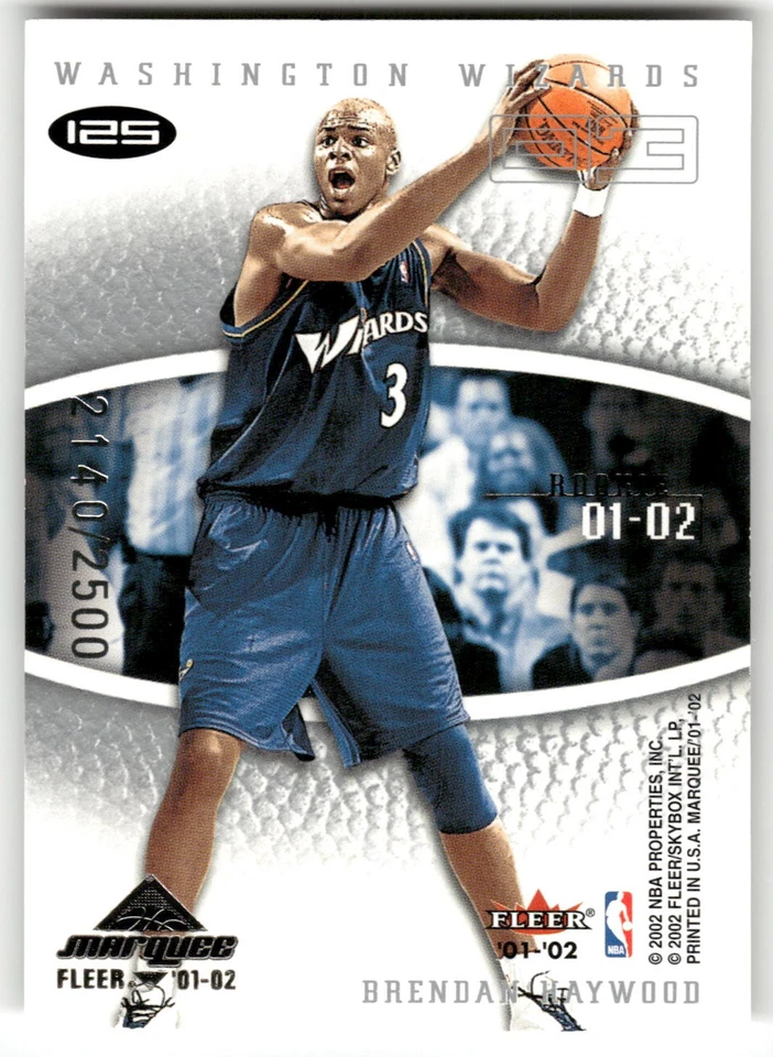 2001-02 Fleer Marquee #125 Loren Woods / Brendan Haywood #/2500 - Image 2 of 2