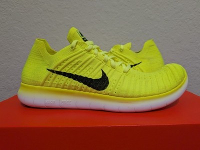 Nike Free RN Flyknit 'Medal Stand' Olympics Neon Green Volt 842545-700 size 9.5