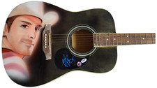 Brad Paisley Signed Airbrushed  Acoustic Painting Guitar UACC AFTAL PSA