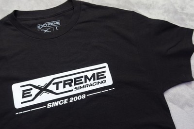 Extreme Simracing Mens Black Graphic T-Shirt XL Esports Gaming