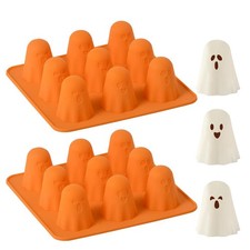 Ghost Silicone Molds 3D Chocolate Molds 9-Cavity Cute Ghost Mold Halloween Decor