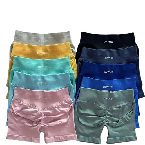 Dfyne Impact 4.5'' Low Waist Seamless Yoga/Gym Sport Shorts - Foto 2 di 39
