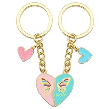 OEHEDOU 2pcs Best Friends Keychain Gifts For Best Friends Matching Style1