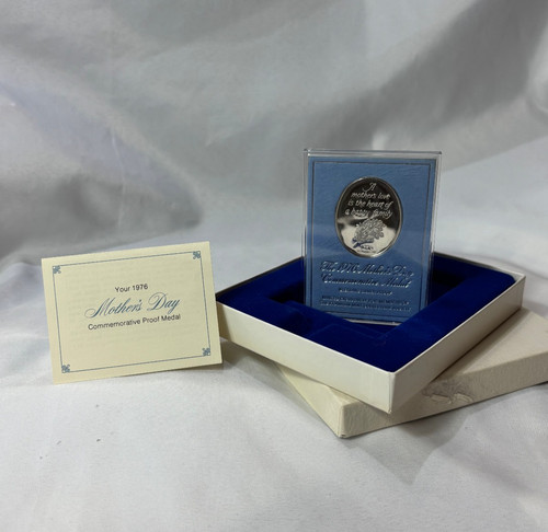 1976 Franklin Mint Sterling Silver Proof MOTHER'S DAY Medal No Stand