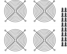 4pcs 120mm Fan Grill 120mm Guard Black with Screws Black 120mm 