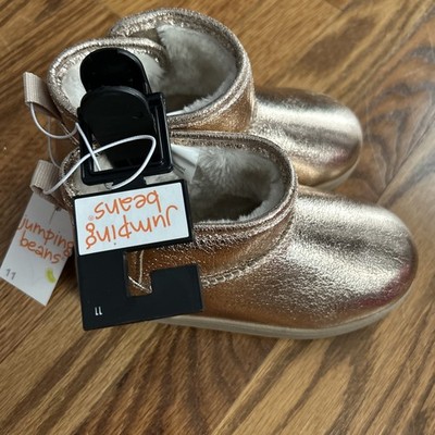 NWT - Toodler Girls Ankle Boots - Jumping Beans  Nala - Metallic, Sz  11 -