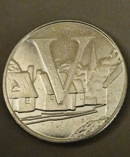 A British 10 Pence 2019 Elizabeth II. V- Letter. Village Coin.