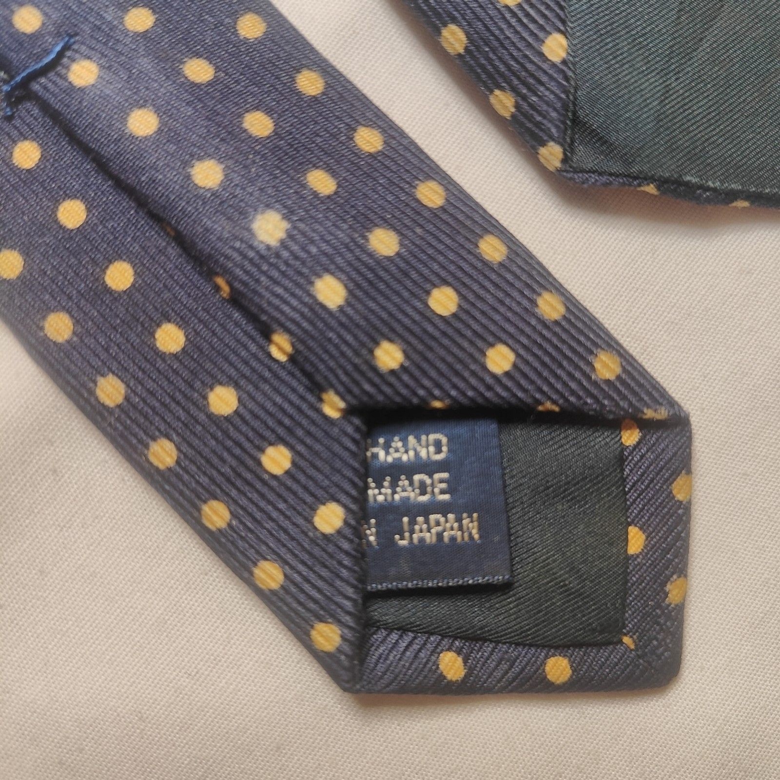 Navy Blue Yellow Dot Pattern — view 5